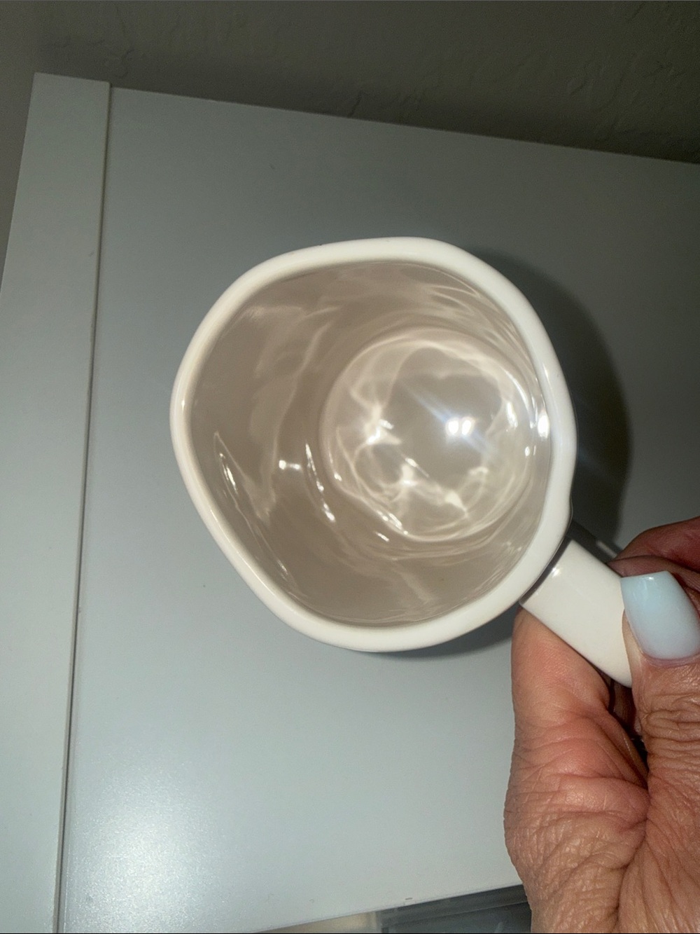 Rae Dunn White and Black Balance Mug - Picture 2 of 4